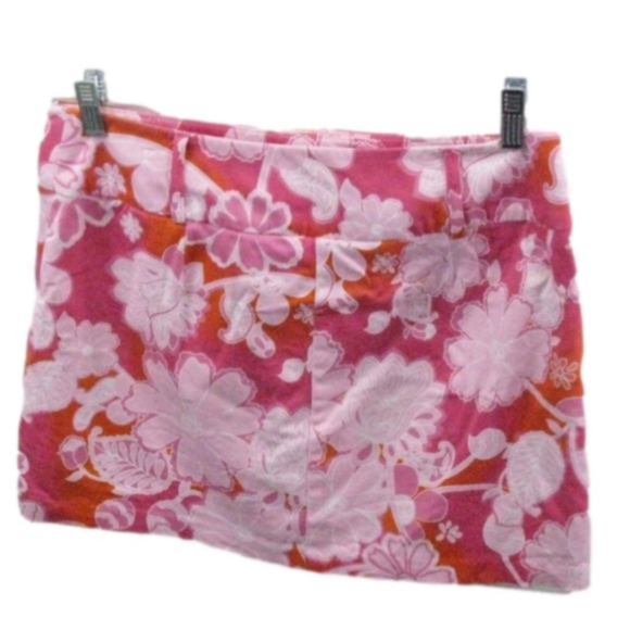 New York & Company Pink Floral Cotton Mini Skirt Size 8 - Picture 2 of 5